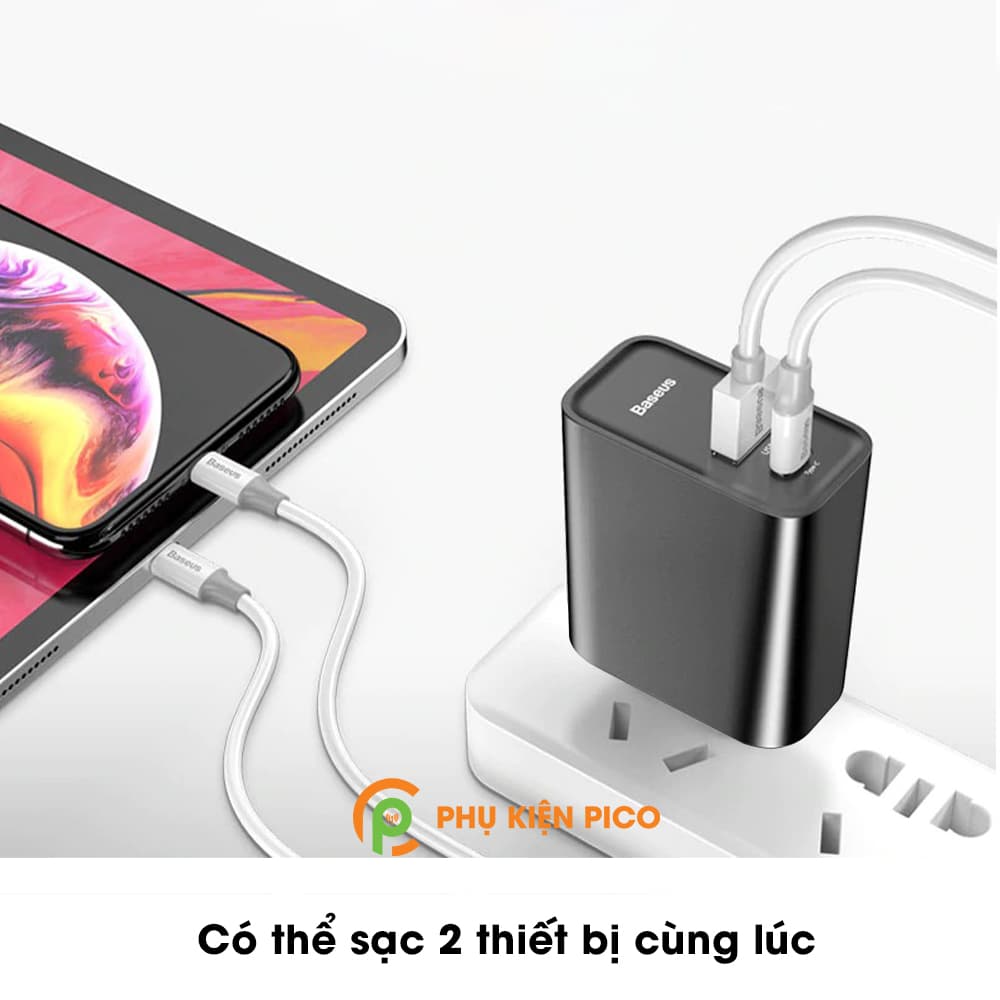 Củ sạc nhanh Iphone 12 2 cổng Type C và USB Speed Dual Quick Charger 30W – Củ sạc Iphone 12 - 3