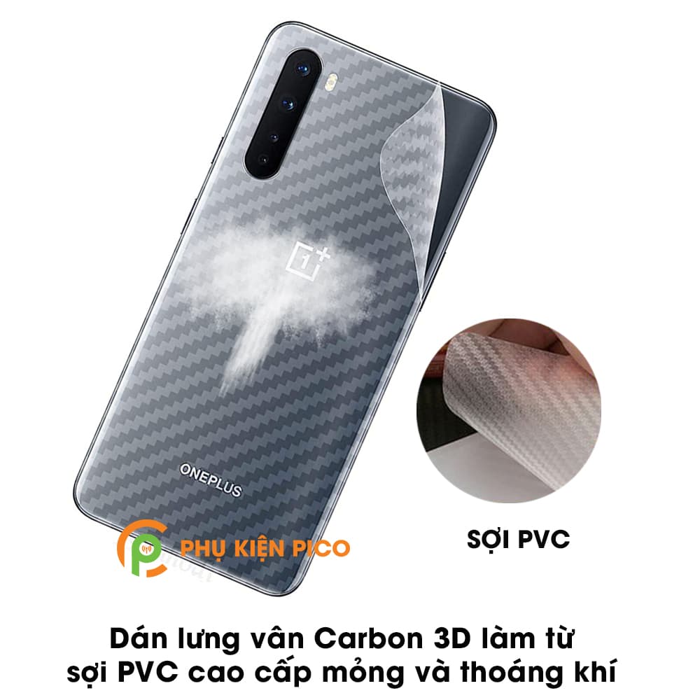 Dán lưng Oneplus Nord vân Carbon 3D tản nhiệt tốt – Dán lưng vân Carbon Oneplus Nord - 3