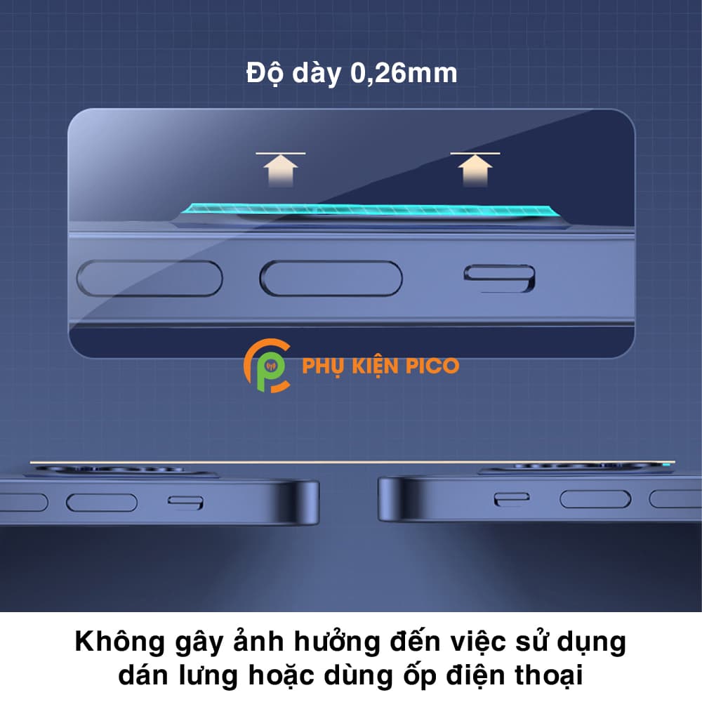 Khung nhôm bảo vệ camera Iphone 12 Pro Max kèm kính cường lực, chống trầy xước - 5