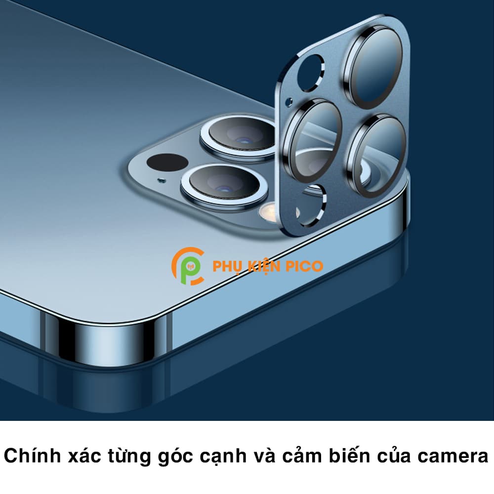 Khung nhôm bảo vệ camera Iphone 12 Pro Max kèm kính cường lực, chống trầy xước - 4