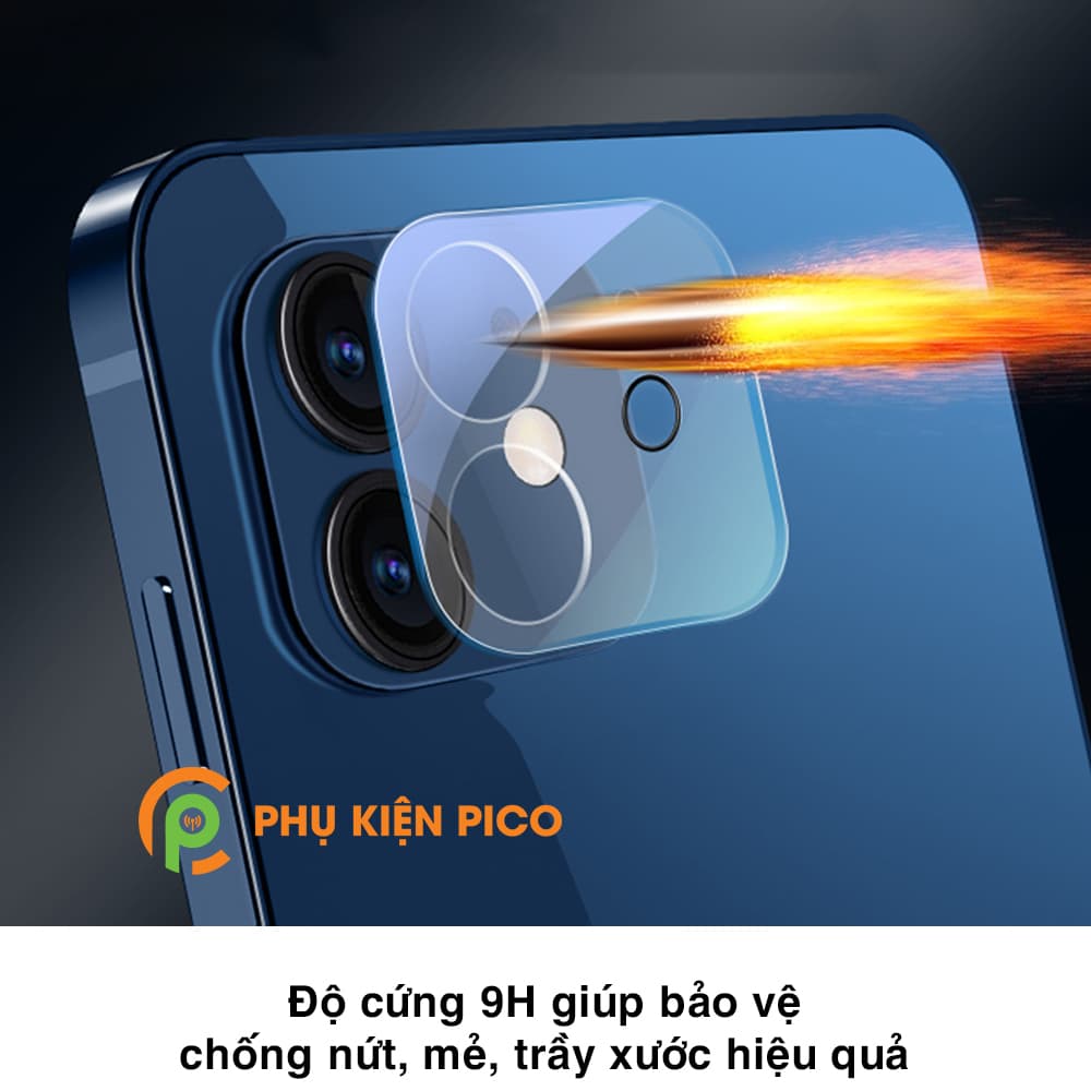 Cường lực camera Iphone 12 full cụm camera độ cứng 9H chống trầy xước, va đập - 4