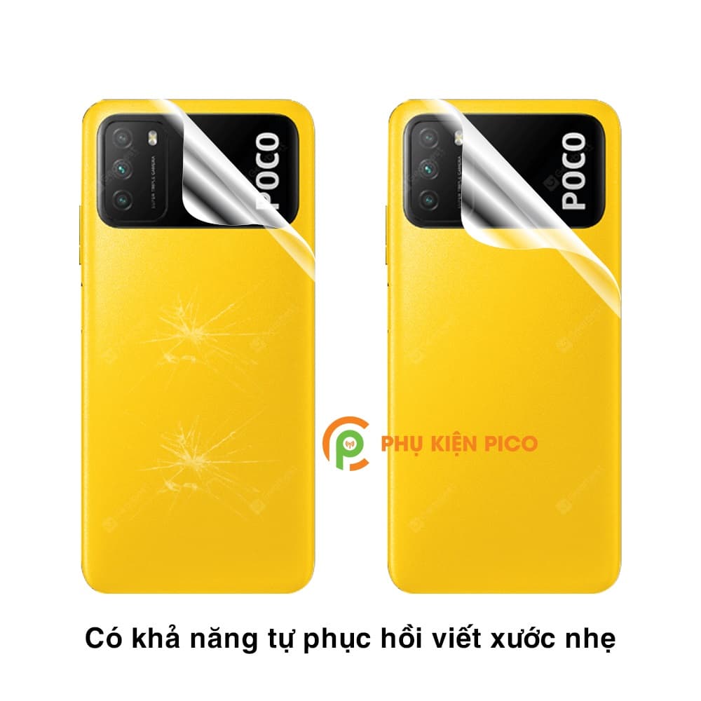 Dán lưng Poco M3 vân mờ chống vân tay cao cấp chống bám vân tay – Dán lưng Xiaomi Poco M3 - 4