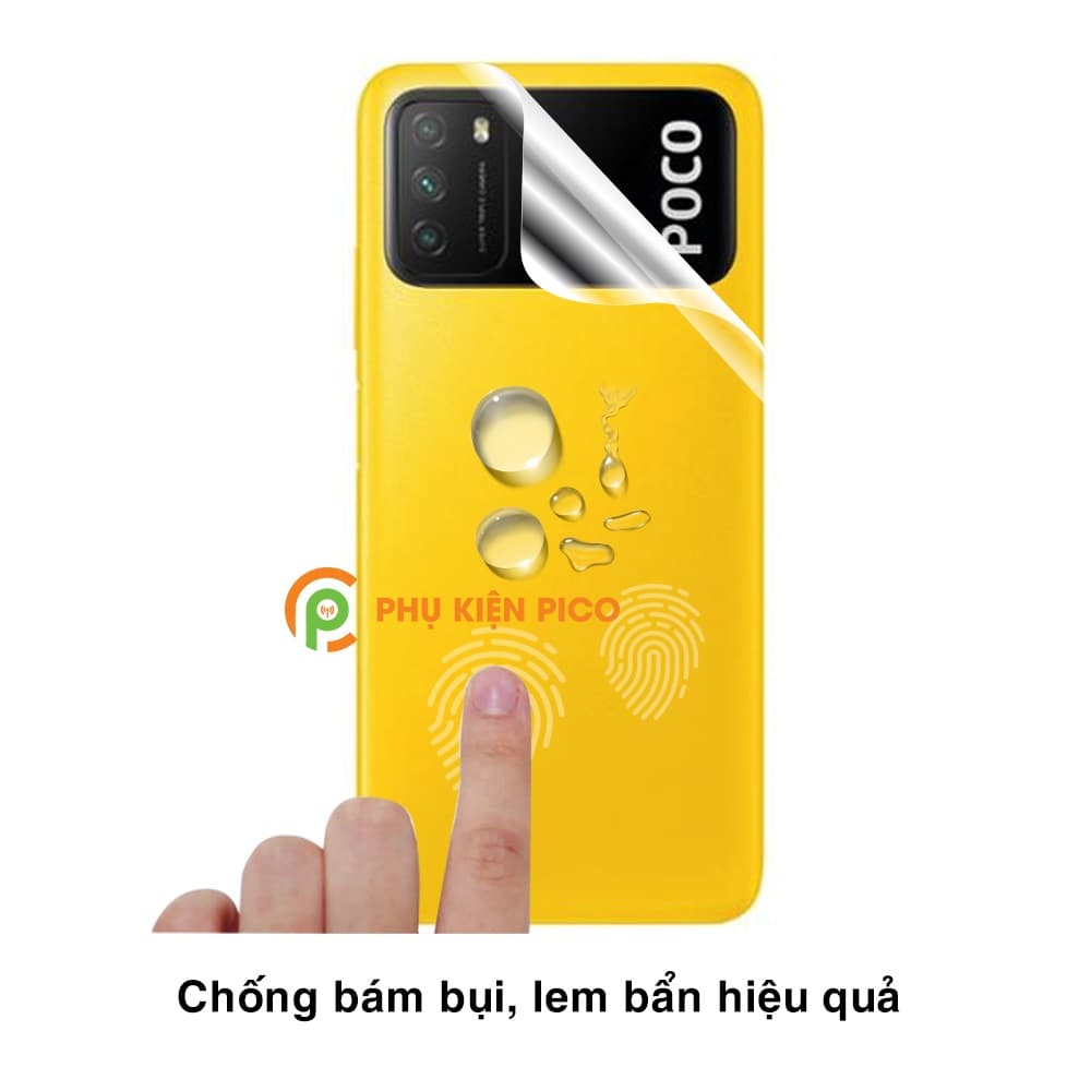 Dán lưng Poco M3 vân mờ chống vân tay cao cấp chống bám vân tay – Dán lưng Xiaomi Poco M3 - 3