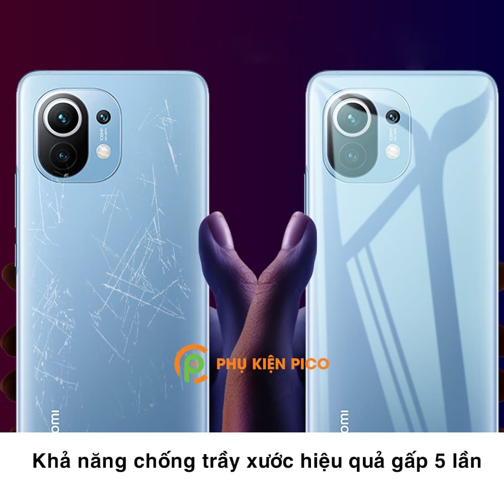Dán lưng Xiaomi Mi 11 Pro PPF dẻo trong suốt chống trầy xước - 4