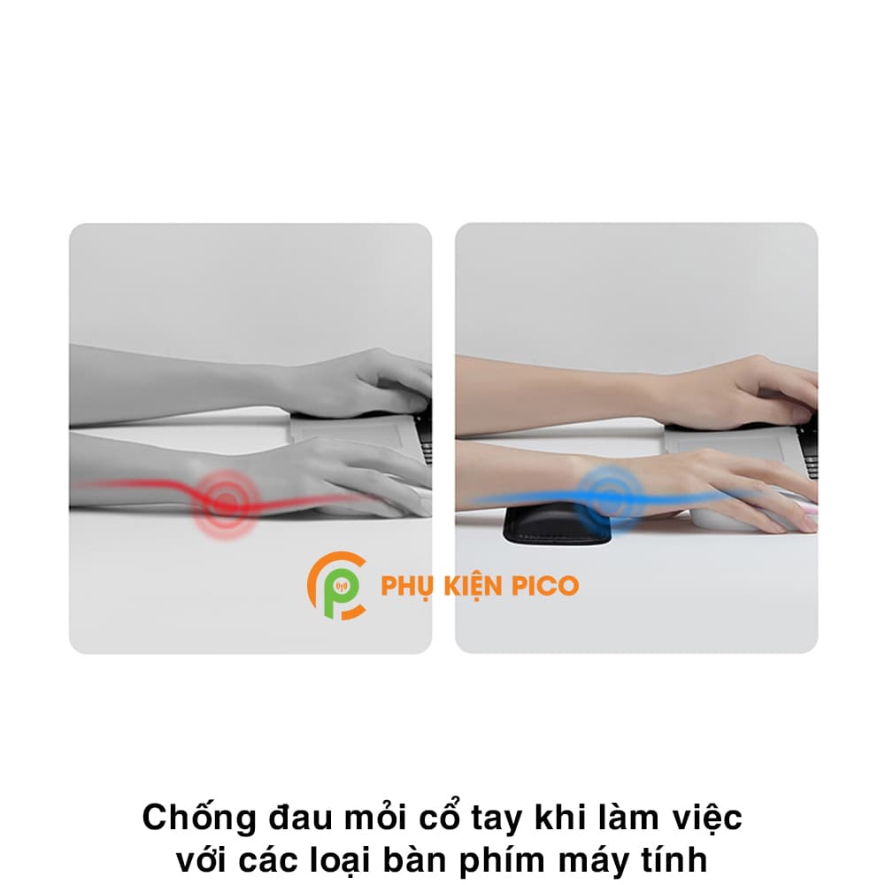 Kê tay bàn phím bọc da PU cao cấp chống đau mỏi cổ tay – Đệm kê tay cho bàn phím cơ - 4