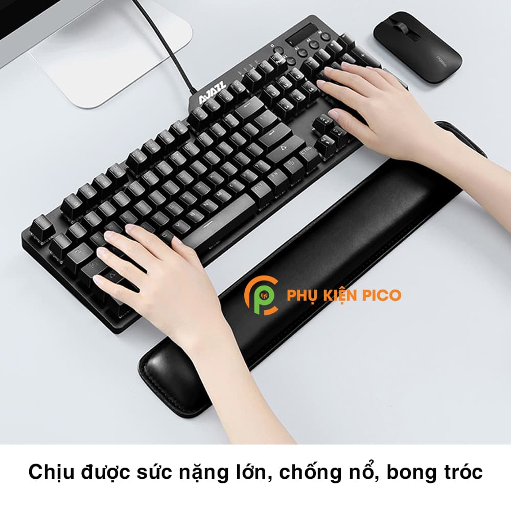 Kê tay chuột và bàn phím bọc da PU cao cấp chống đau mỏi cổ tay bộ 2 chiếc – Đệm kê tay cho chuột - 4