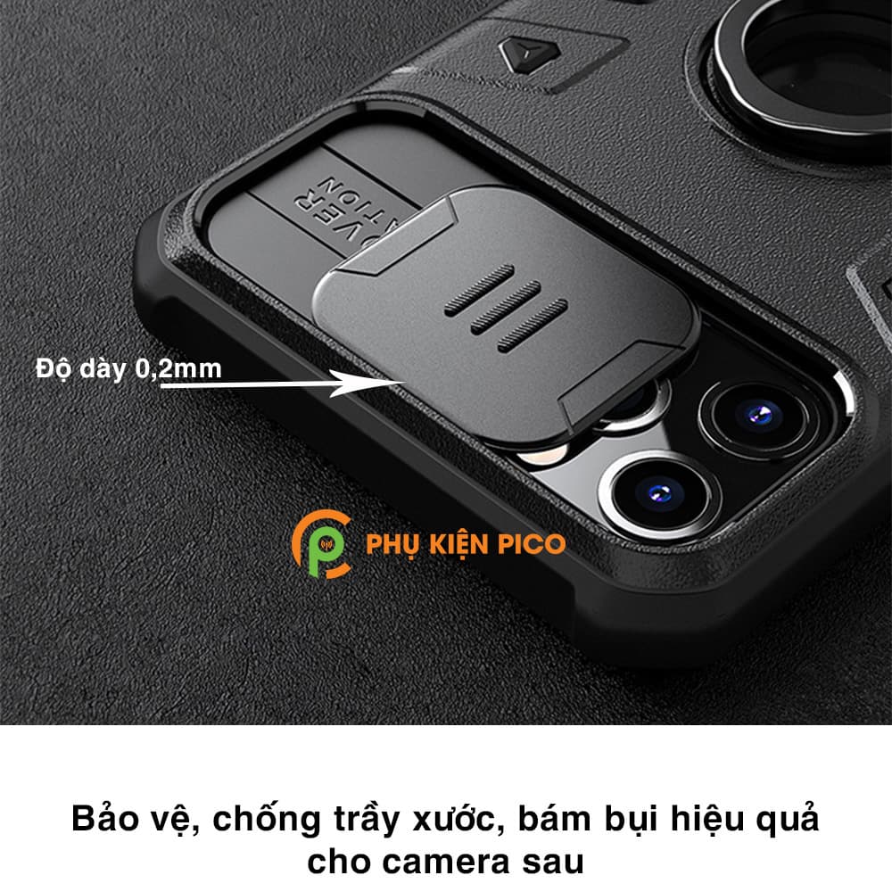 Ốp lưng chống sốc iPhone 11 Pro Max chính hãng Nillkin có nắp trượt bảo vệ camera sau - Ốp điện thoại iPhone 11 Pro Max - 2