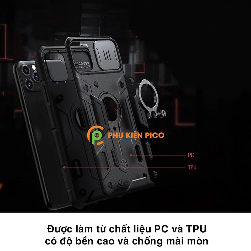 Ốp lưng chống sốc iPhone 11 Pro Max chính hãng Nillkin có nắp trượt bảo vệ camera sau - Ốp điện thoại iPhone 11 Pro Max - 7