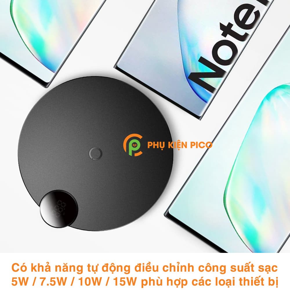 Đế sạc nhanh không dây Samsung Galaxy Note 10 / Samsung Galaxy Note 10 Plus 15W chính hãng Baseus chuẩn Qi – Cốc sạc Samsung - 3