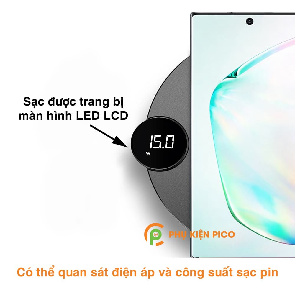 Đế sạc nhanh không dây Samsung Galaxy Note 10 / Samsung Galaxy Note 10 Plus 15W chính hãng Baseus chuẩn Qi – Cốc sạc Samsung - 4