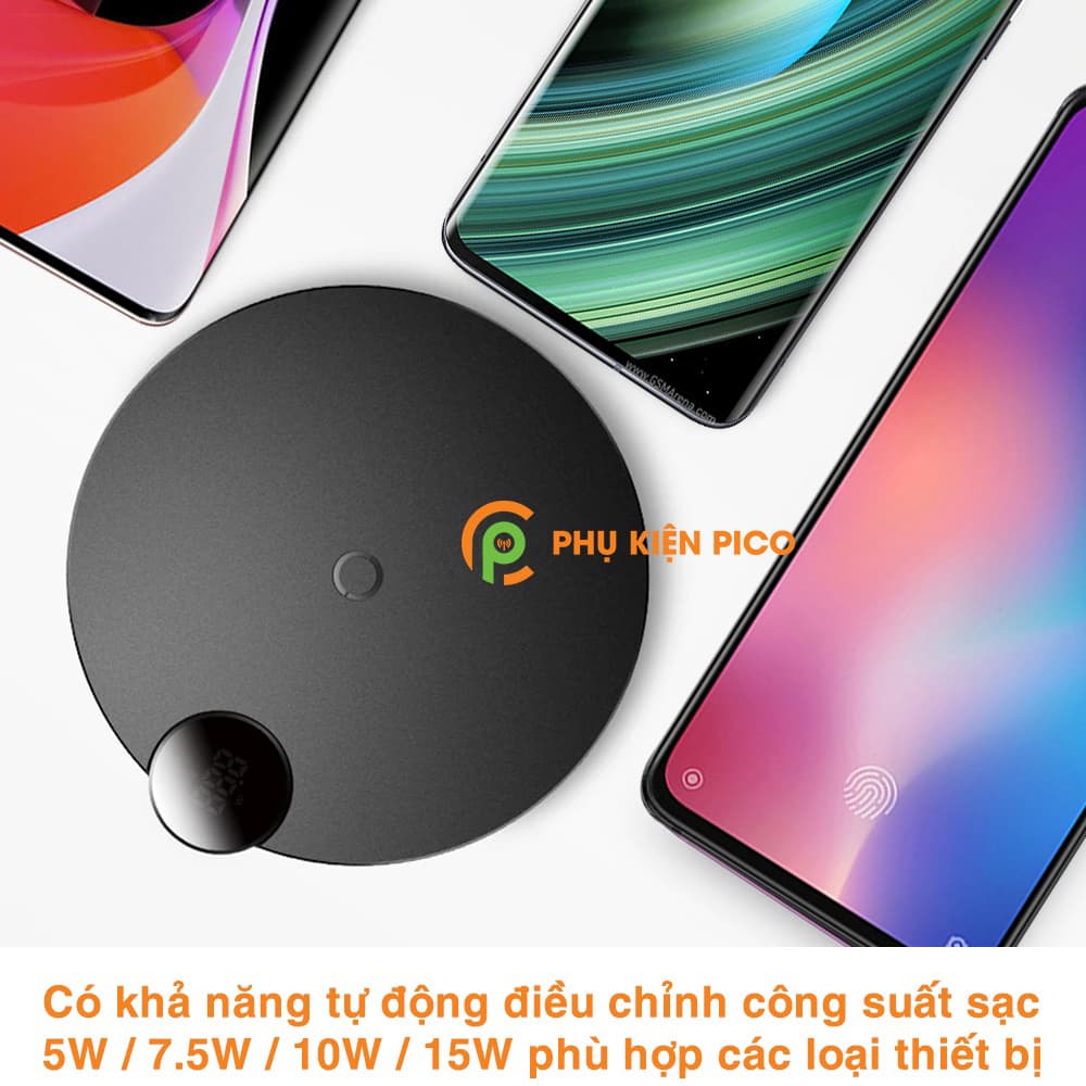 Đế sạc nhanh không dây Xiaomi Mi 10 / Mi 10 Ultra / Mi 9 15W chính hãng Baseus chuẩn Qi – Cốc sạc Xiaomi - 3