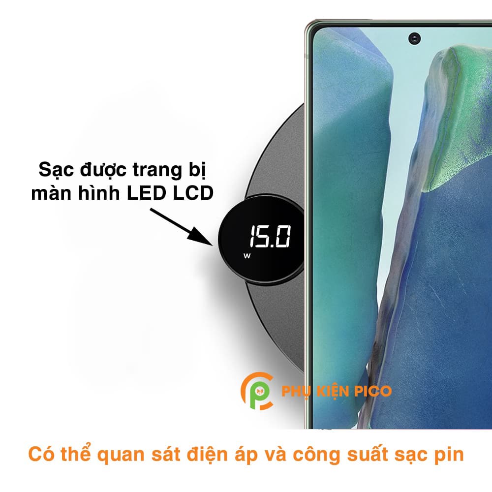 Đế sạc nhanh không dây Samsung Galaxy Note 20 / Samsung Galaxy Note 20 Utra 15W chính hãng Baseus chuẩn Qi – Cốc sạc Samsung - 8