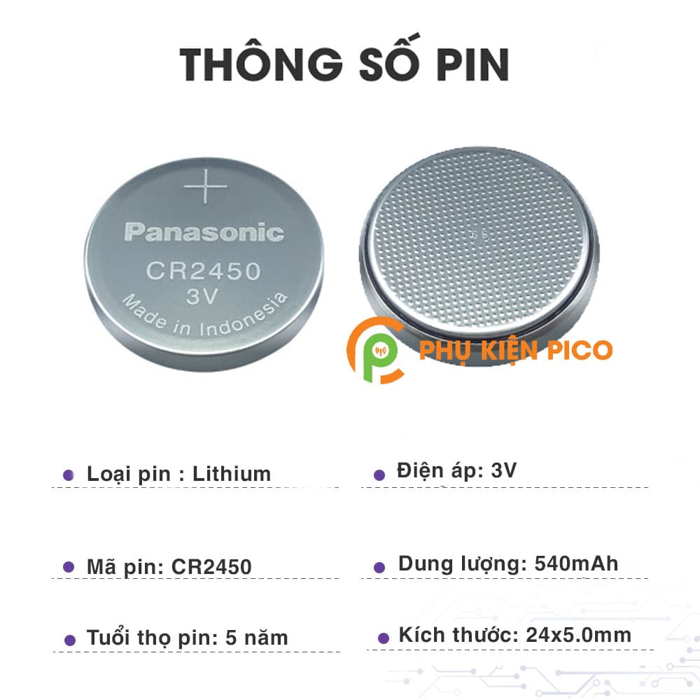 Pin chìa khóa ô tô xe máy chính hãng Panasonic 3V 1 viên mã CR2032, CR2025, CR1220, CR1616, CR1620, CR1632, CR2016, CR2450 - 9