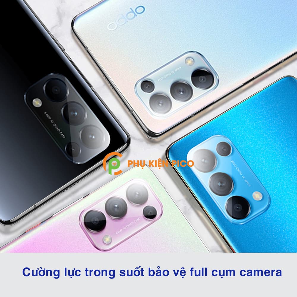 Kính cường lực camera Reno 5 trong suốt bảo vệ full cụm camera sau - 8