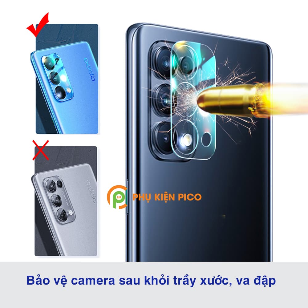 Kính cường lực camera Reno 5 trong suốt bảo vệ full cụm camera sau - 3