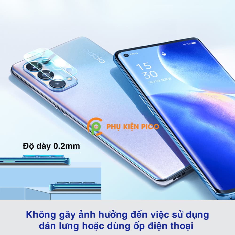 Kính cường lực camera Reno 5 trong suốt bảo vệ full cụm camera sau - 7