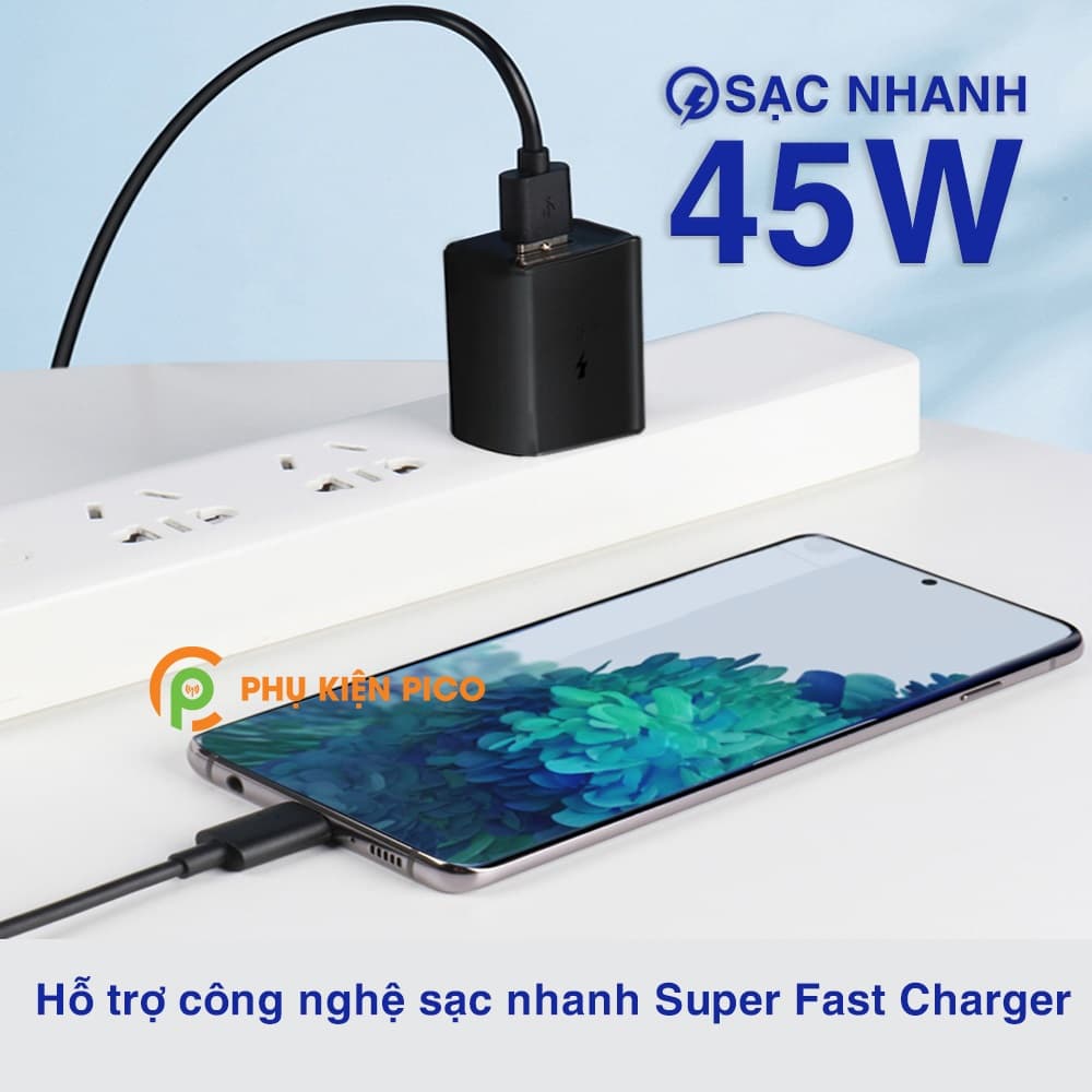 Củ sạc siêu nhanh 45W cho Samsung S21 Plus 5G cổng Type C chính hãng hỗ trợ sạc nhanh Super Fast Charger - 4