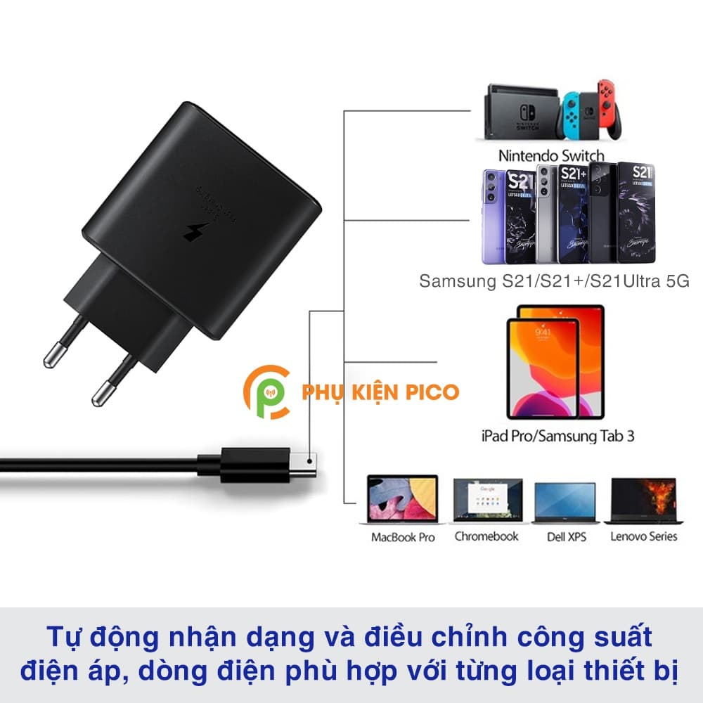 Củ sạc siêu nhanh 45W cho Samsung S21 Ultra 5G cổng Type C chính hãng hỗ trợ sạc nhanh Super Fast Charger - 7