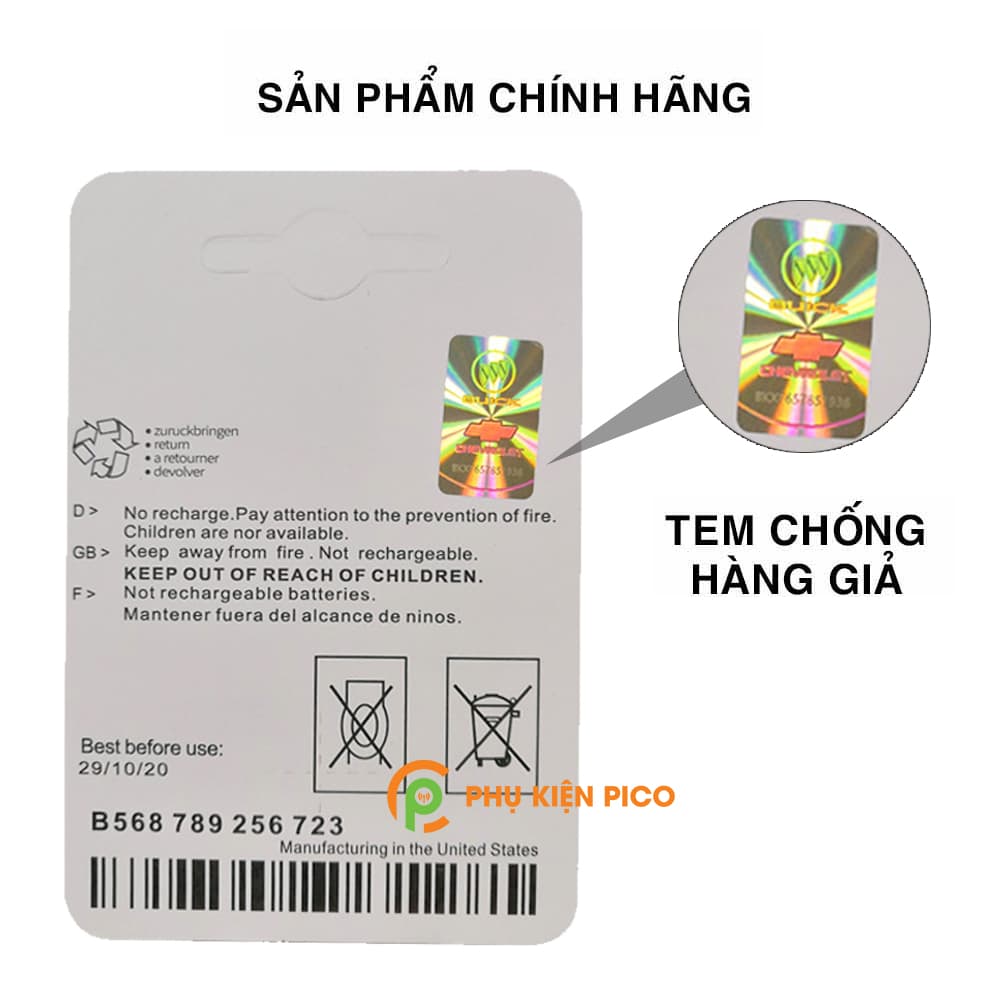 Pin chìa khóa ô tô Chevrolet Corvette chính hãng sản xuất theo công nghệ Nhật Bản – Pin chìa khóa Chevrolet Corvette - 7