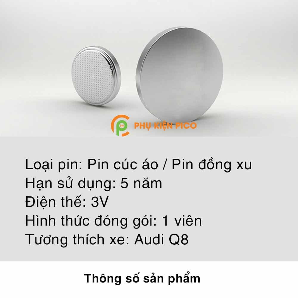 Pin chìa khóa ô tô Audi Q8 chính hãng sản xuất theo công nghệ Nhật Bản – Pin chìa khóa Audi Q8 - 2