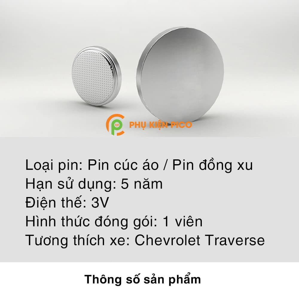 Pin chìa khóa ô tô Chevrolet Traverse chính hãng sản xuất theo công nghệ Nhật Bản – Pin chìa khóa Chevrolet Traverse - 2