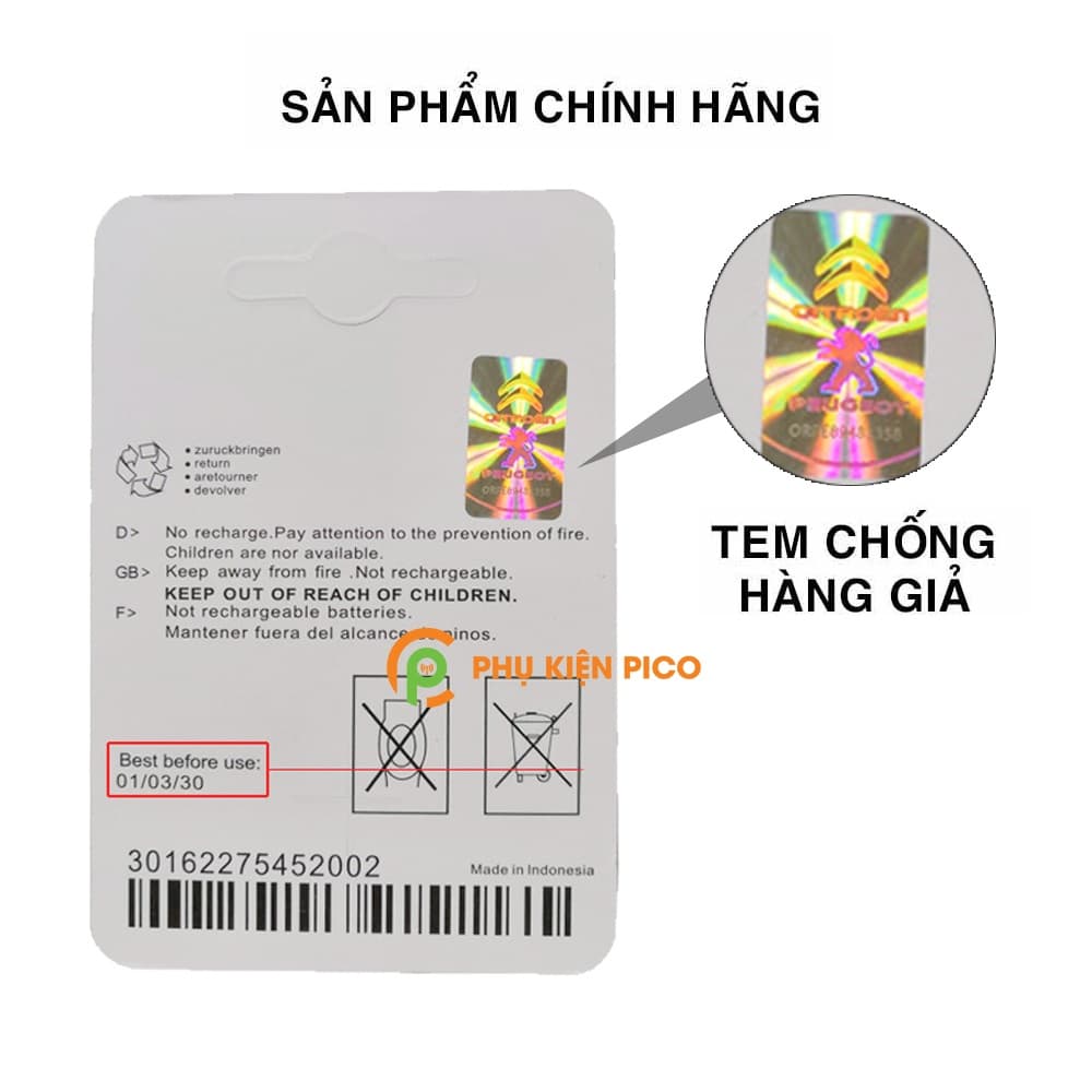 Pin chìa khóa ô tô Peugeot 2008 chính hãng sản xuất theo công nghệ Nhật Bản – Pin chìa khóa Peugeot 2008 - 8