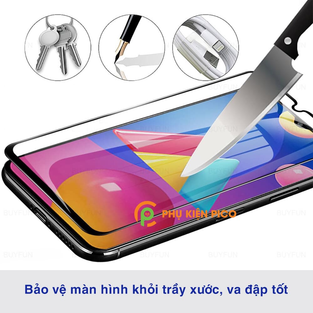 Kính cường lực Samsung Galaxy M02 full màn hình độ cứng 9H - 3