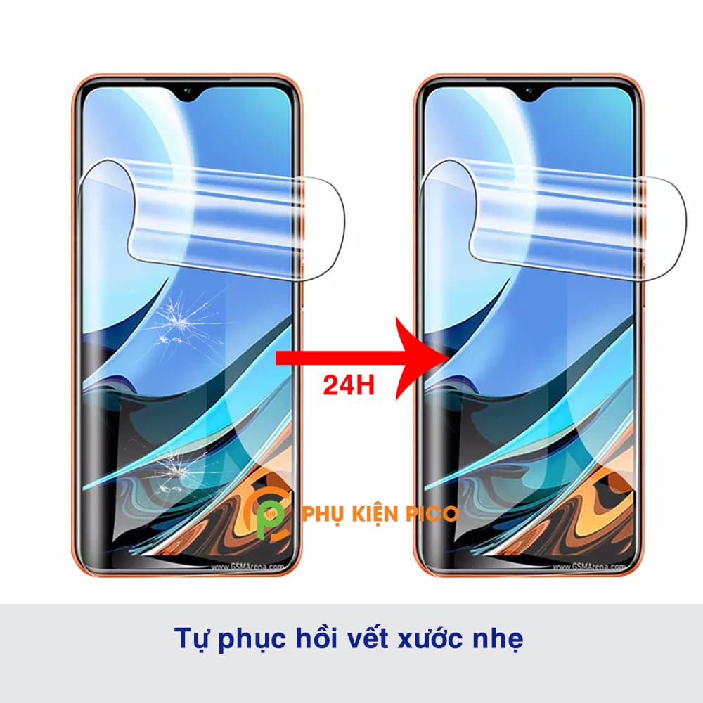 Dán màn hình Xiaomi Redmi 9T full màn dẻo trong suốt PPF tự phục hồi vết xước - 7