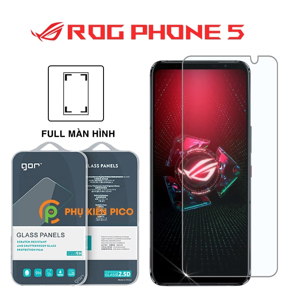 Kính cường lực Asus Rog Phone 5 full màn hình chính hãng Gor