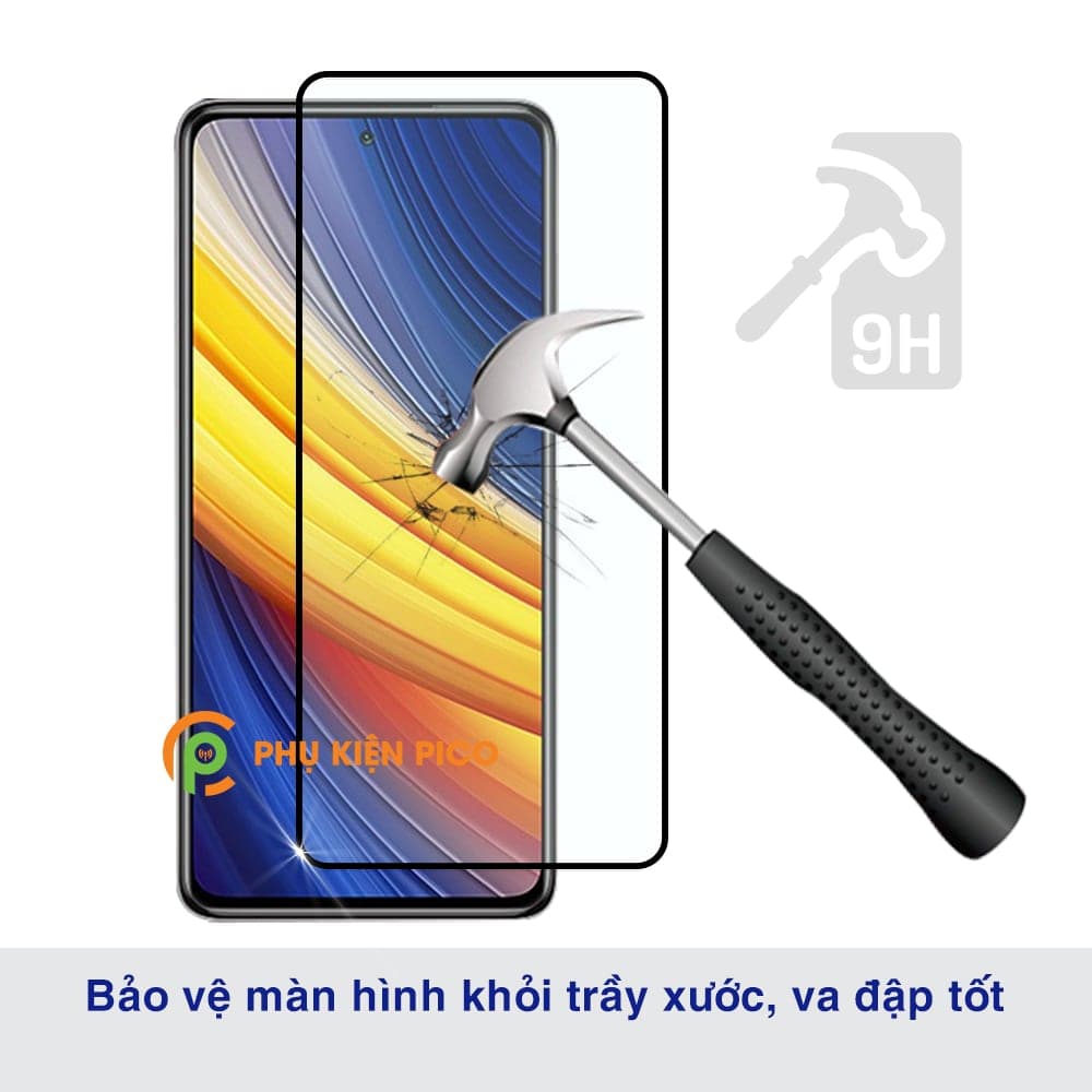 Kính cường lực Xiaomi Poco X3 Pro full màn hình viền đen siêu mỏng Monqiqi - 8