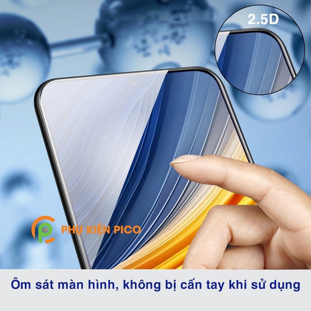 Kính cường lực Xiaomi Poco X3 Pro full màn hình viền đen siêu mỏng Monqiqi - 3
