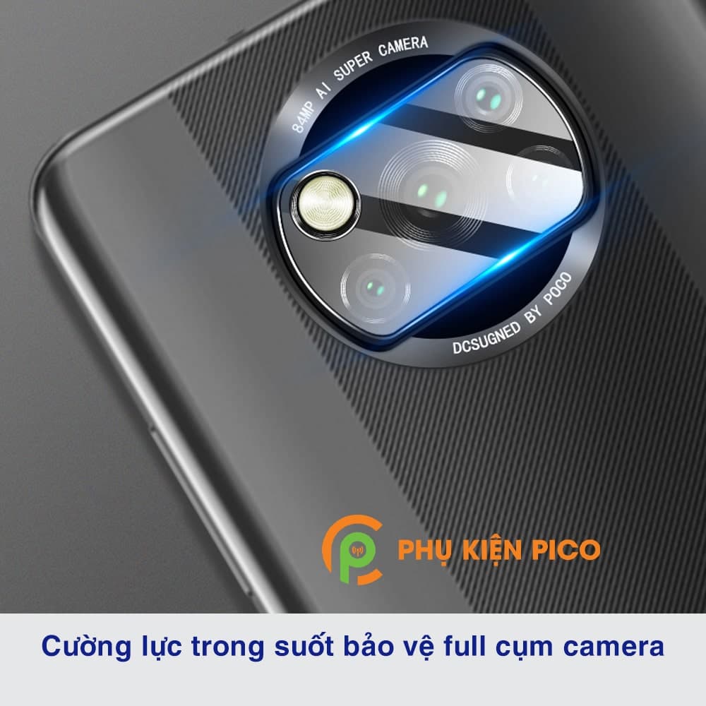 Cường lực camera Xiaomi Poco X3 Pro độ cứng 9H trong suốt - 8