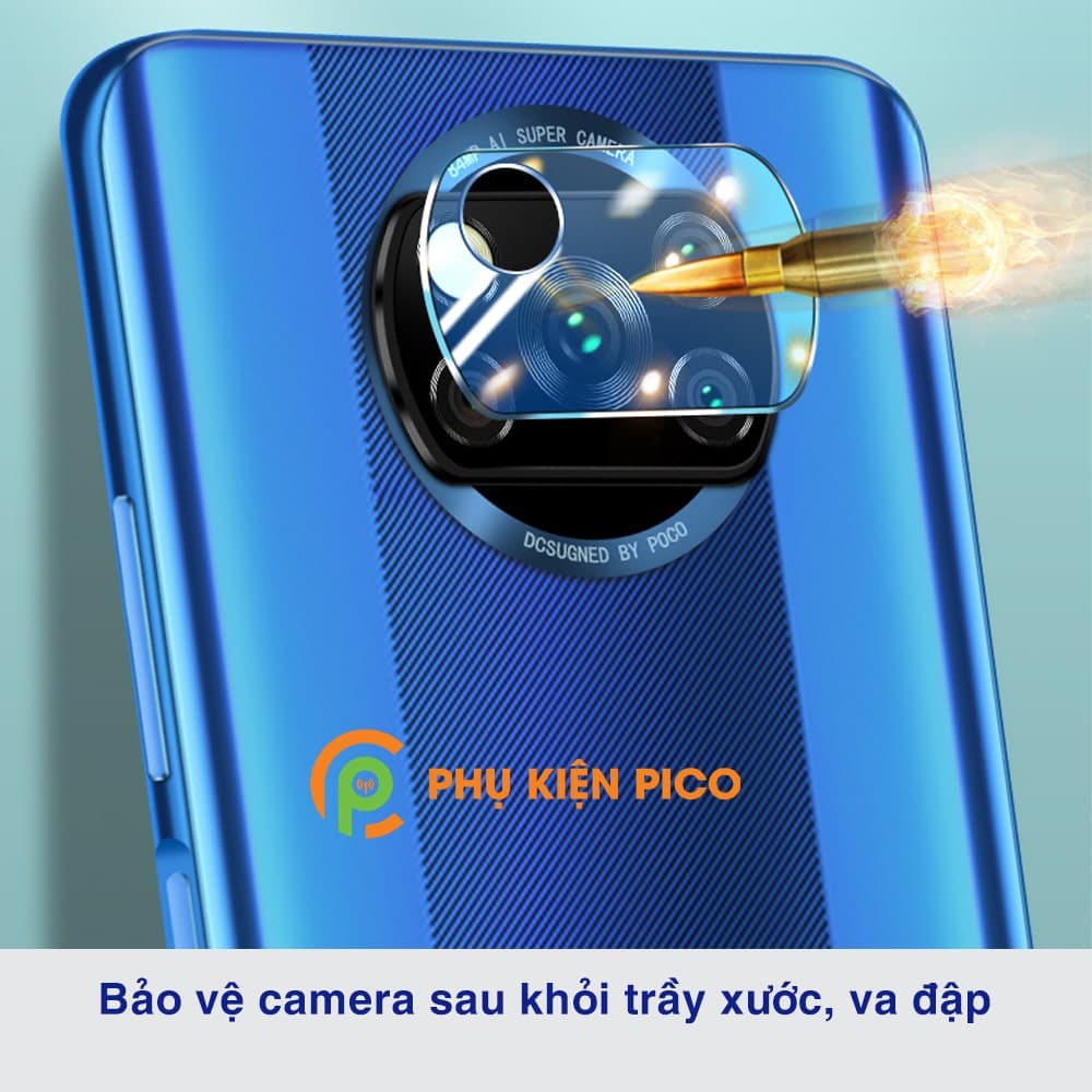 Cường lực camera Xiaomi Poco X3 Pro độ cứng 9H trong suốt - 7