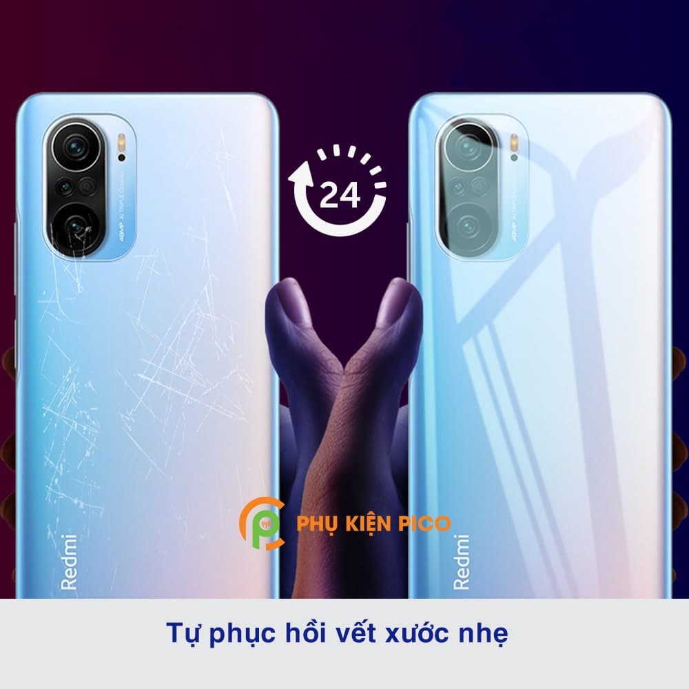 Dán lưng Xiaomi Redmi K40 full mặt lưng dẻo trong suốt - 8