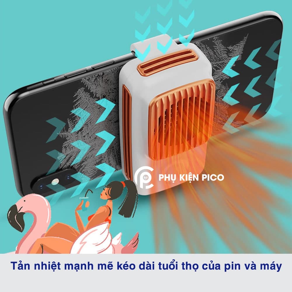 Quạt tản nhiệt điện thoại có sò lạnh chính hãng Memo DL03 hỗ trợ cổng sạc Type C - 4