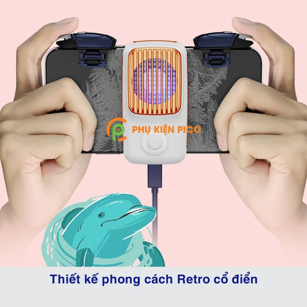 Quạt tản nhiệt điện thoại có sò lạnh chính hãng Memo DL03 hỗ trợ cổng sạc Type C - 3