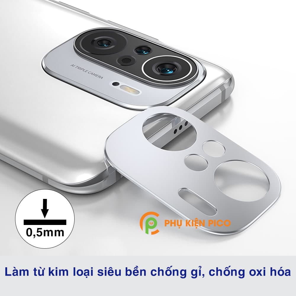 Dán camera Xiaomi Redmi K40 khung kim loại bảo vệ an toàn camera sau - 7