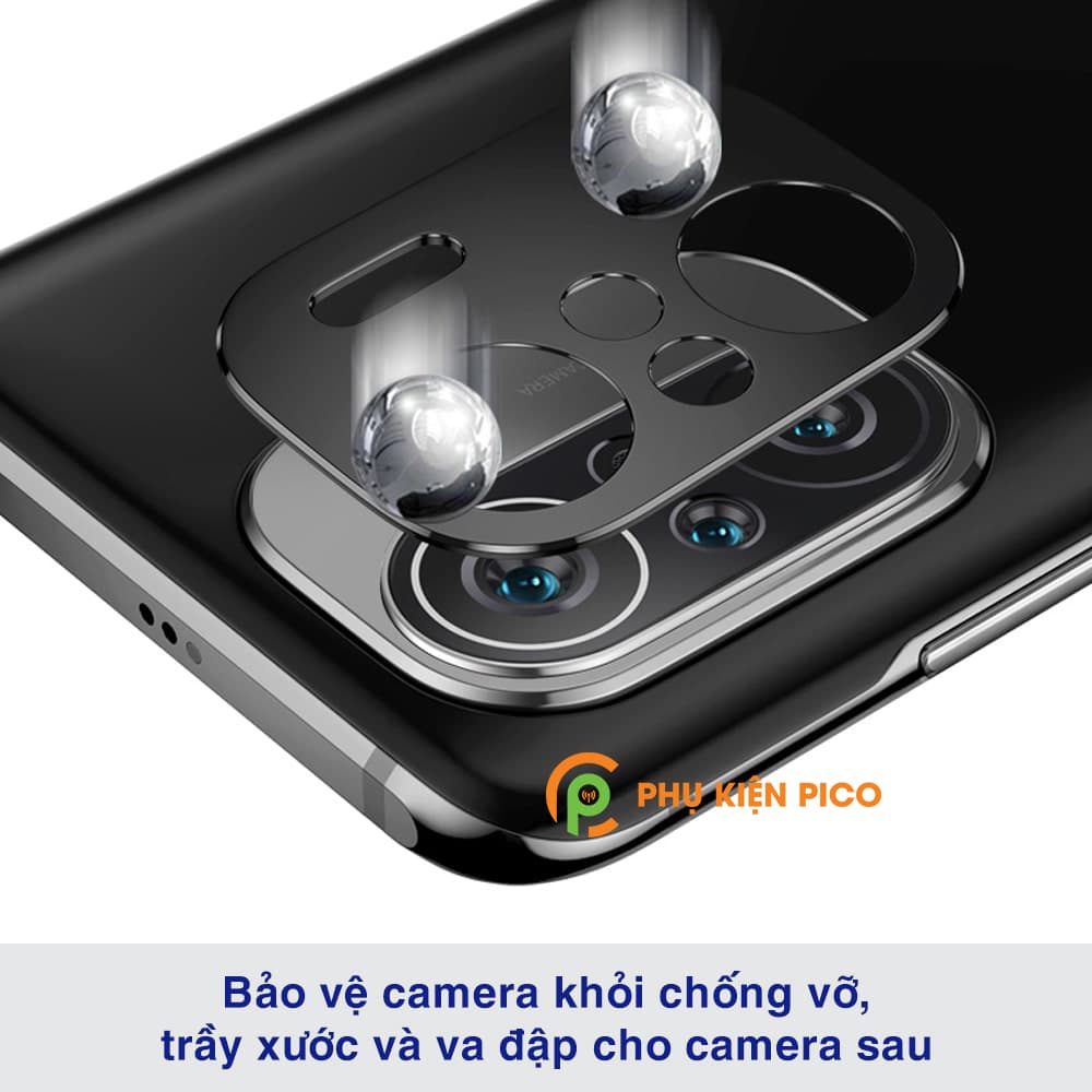 Dán camera Xiaomi Redmi K40 khung kim loại bảo vệ an toàn camera sau - 6