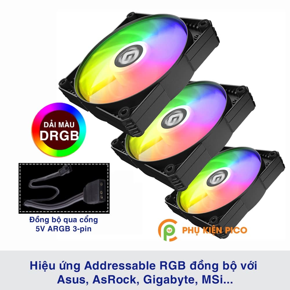 Quạt tản nhiệt case máy tính PHANTEKS Metallic Gear Skiron DRGB 12cm - 2