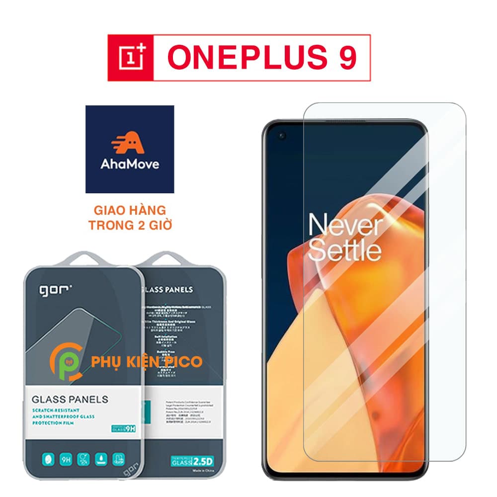Kính cường lực Oneplus 9 chính hãng Gor dùng chung mọi loại ốp lưng