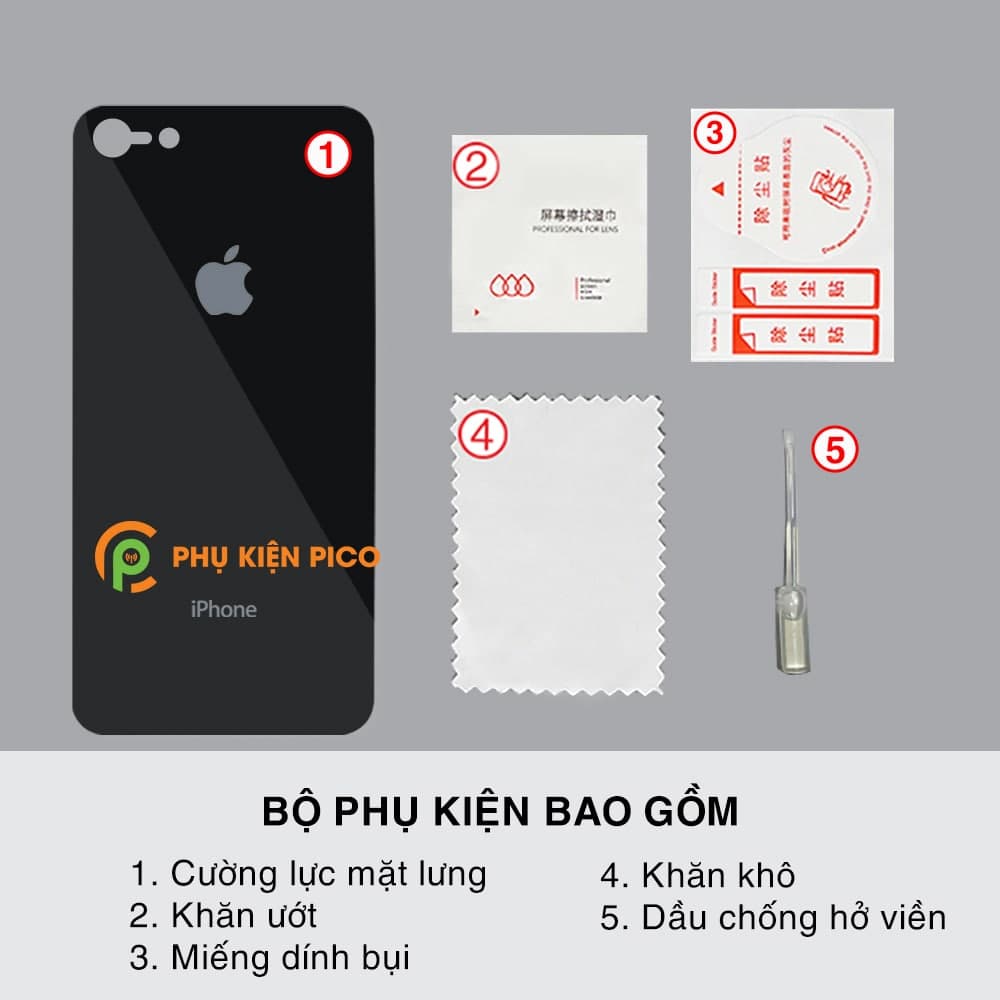 Cường lực lưng Iphone SE 2020 nhiều màu độ cứng 9H dán full mặt lưng - 2