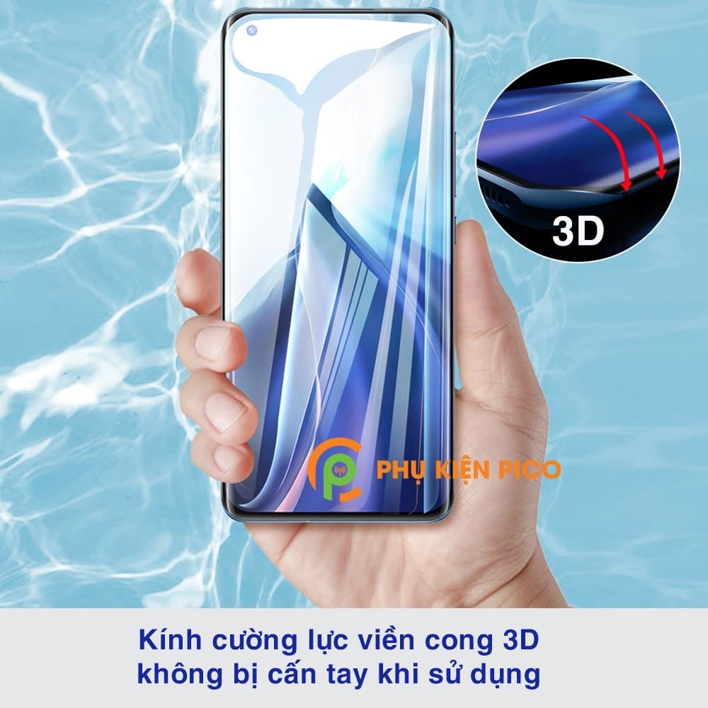 Kính cường lực Xiaomi Mi 11 viền đen siêu mỏng full keo full màn hình - 5