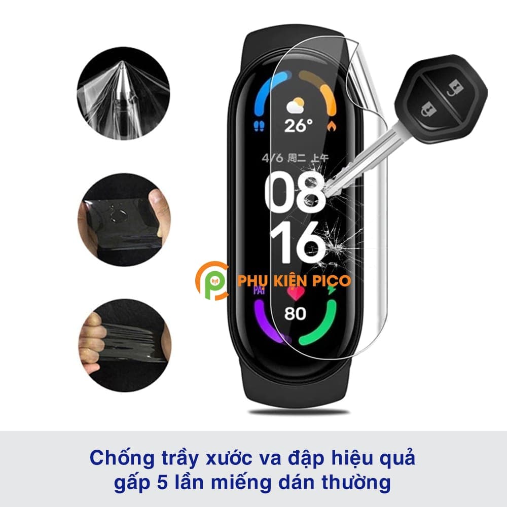 Dán màn hình Mi Band 6 full màn hình dẻo trong suốt - 7