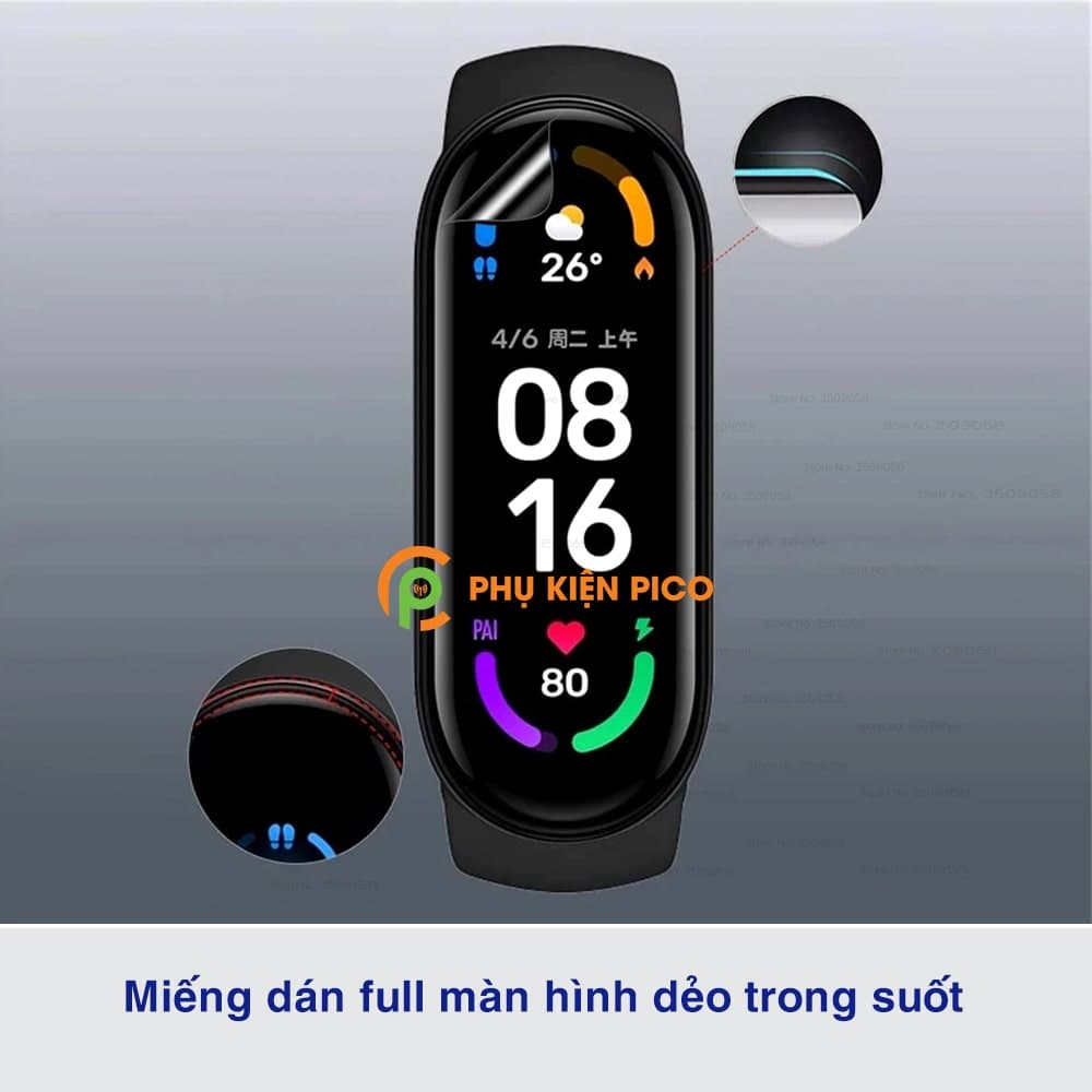 Dán màn hình Mi Band 6 full màn hình dẻo trong suốt - 3