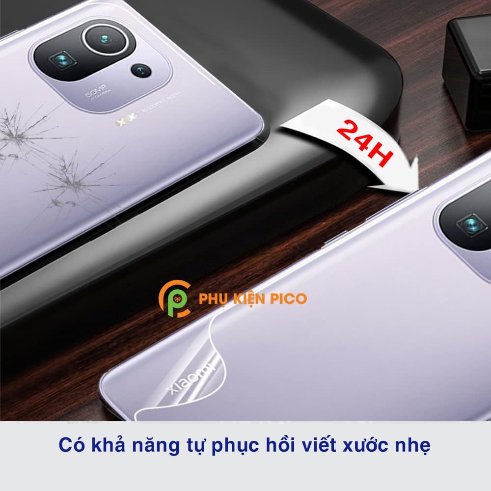 Dán lưng Xaiomi Mi 11 Pro full mặt lưng full viền dẻo trong suốt - 6