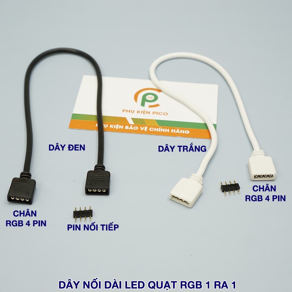 Dây chia cổng RGB 4pin loại 1 ra 1, 3, 5 kèm jump 2 đầu đực tương ứng với đầu chia - 4