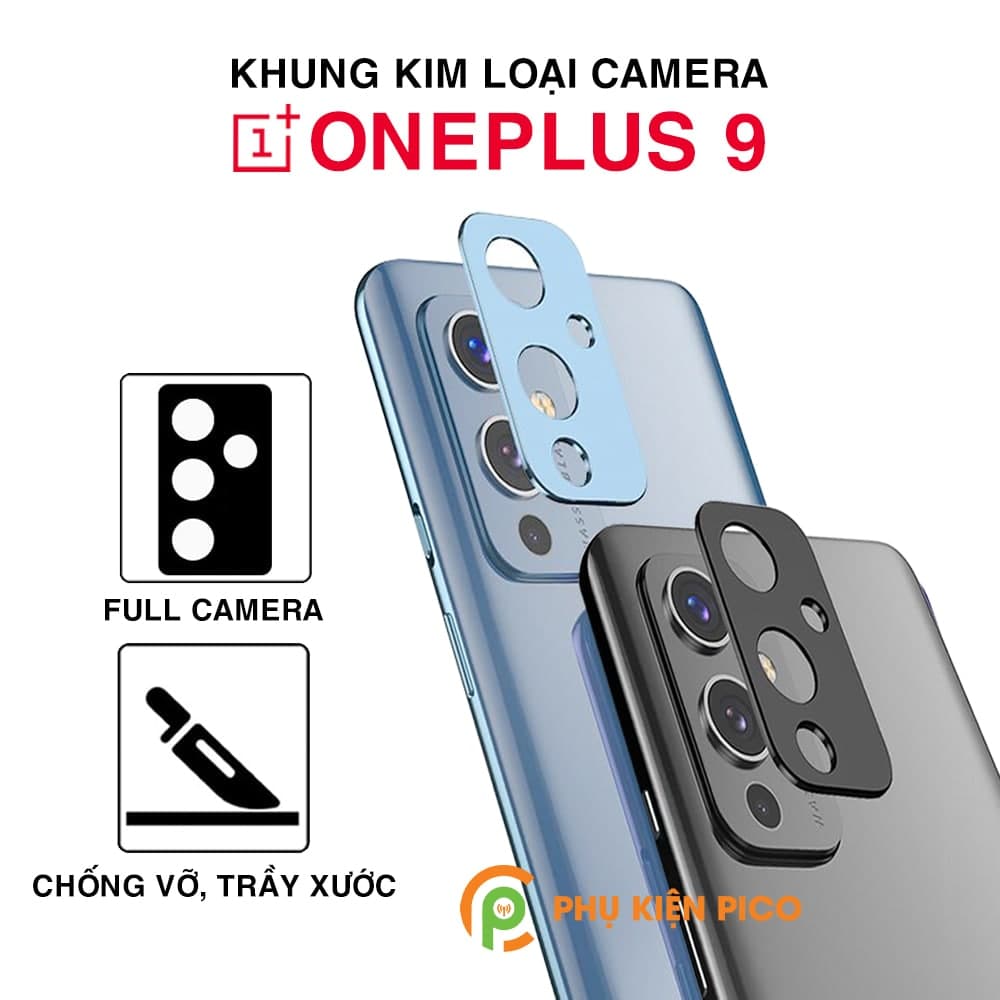 Dán camera Oneplus 9 khung kim loại bảo vệ an toàn camera sau