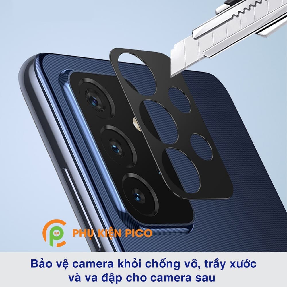 Dán camera Samsung Galaxy A52 khung kim loại bảo vệ an toàn camera sau - 6