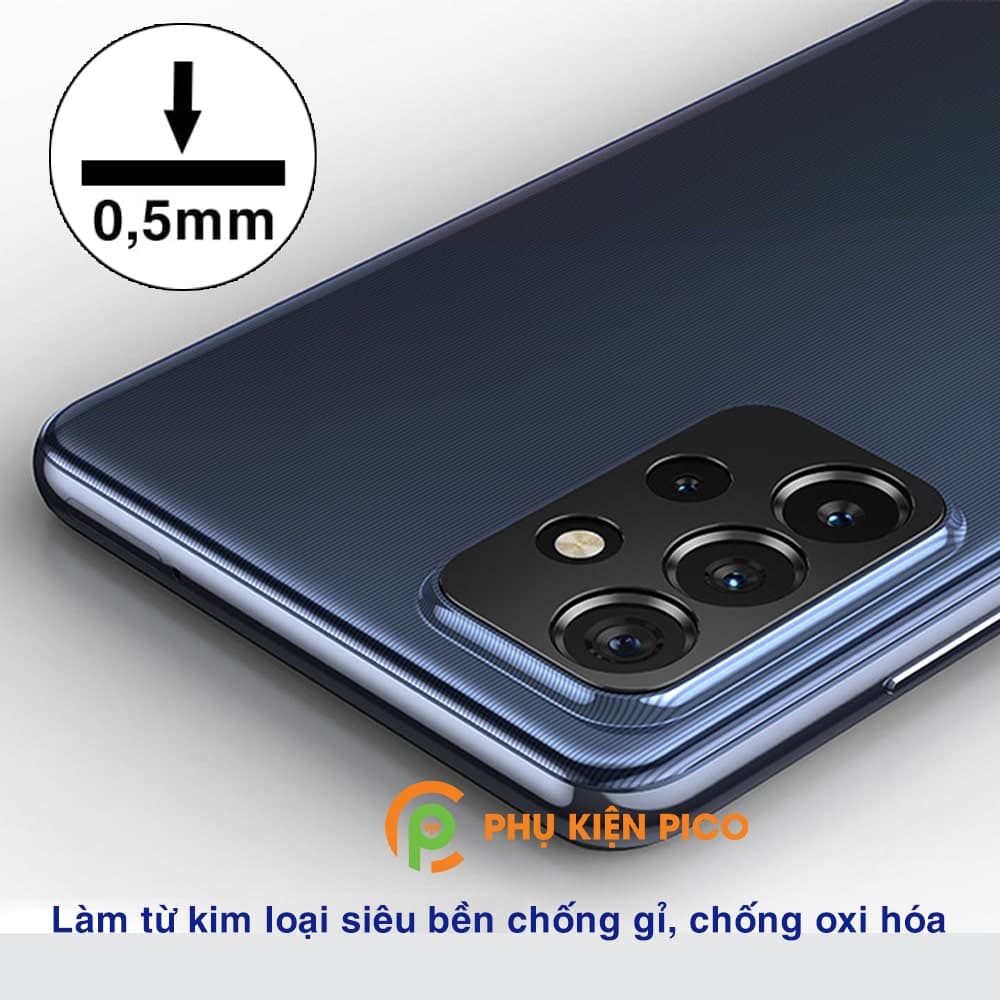 Dán camera Samsung Galaxy A72 khung kim loại bảo vệ an toàn camera sau - 7