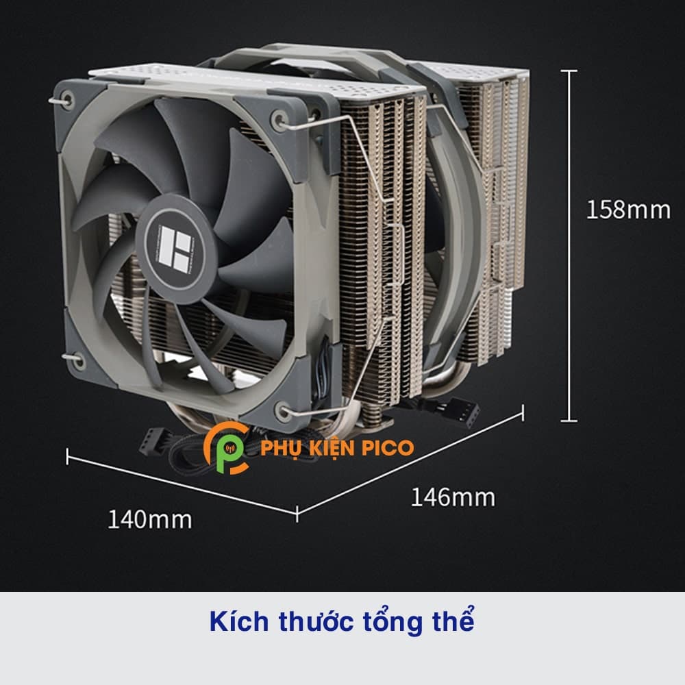 Quạt tản nhiệt CPU chính hãng Thermalright Frost Spirit FS140 4 ống mạ Nickel, tản tháp 2 quạt - 11